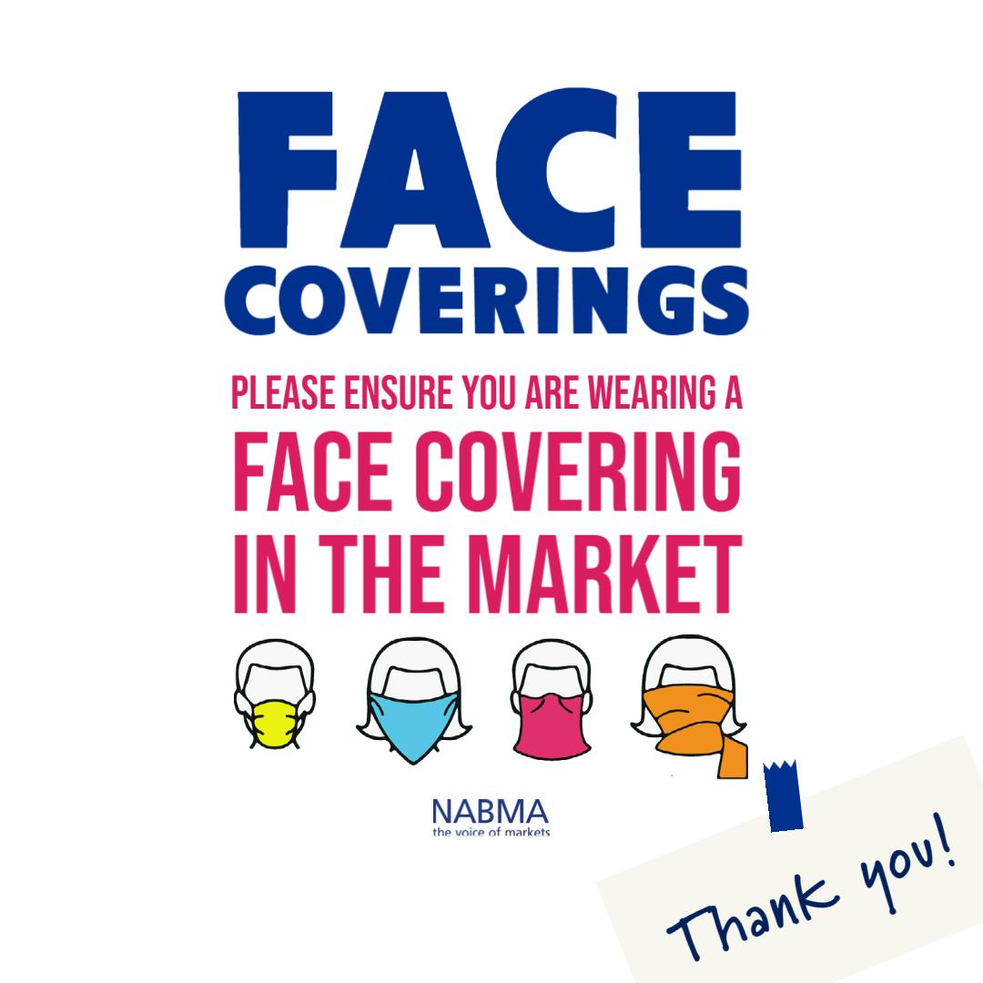 Please ensure you are wearing a face covering in the market